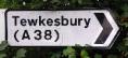 Tewkesbury signpost